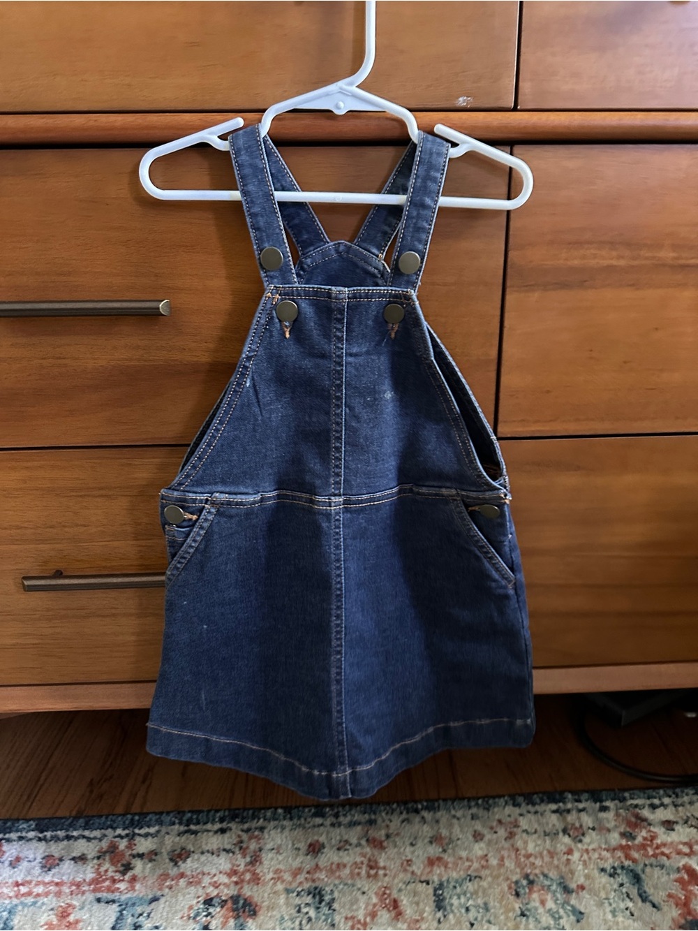 Hanna Andersson Dark Blue Denim Pinafore Dress, size 3T, like new